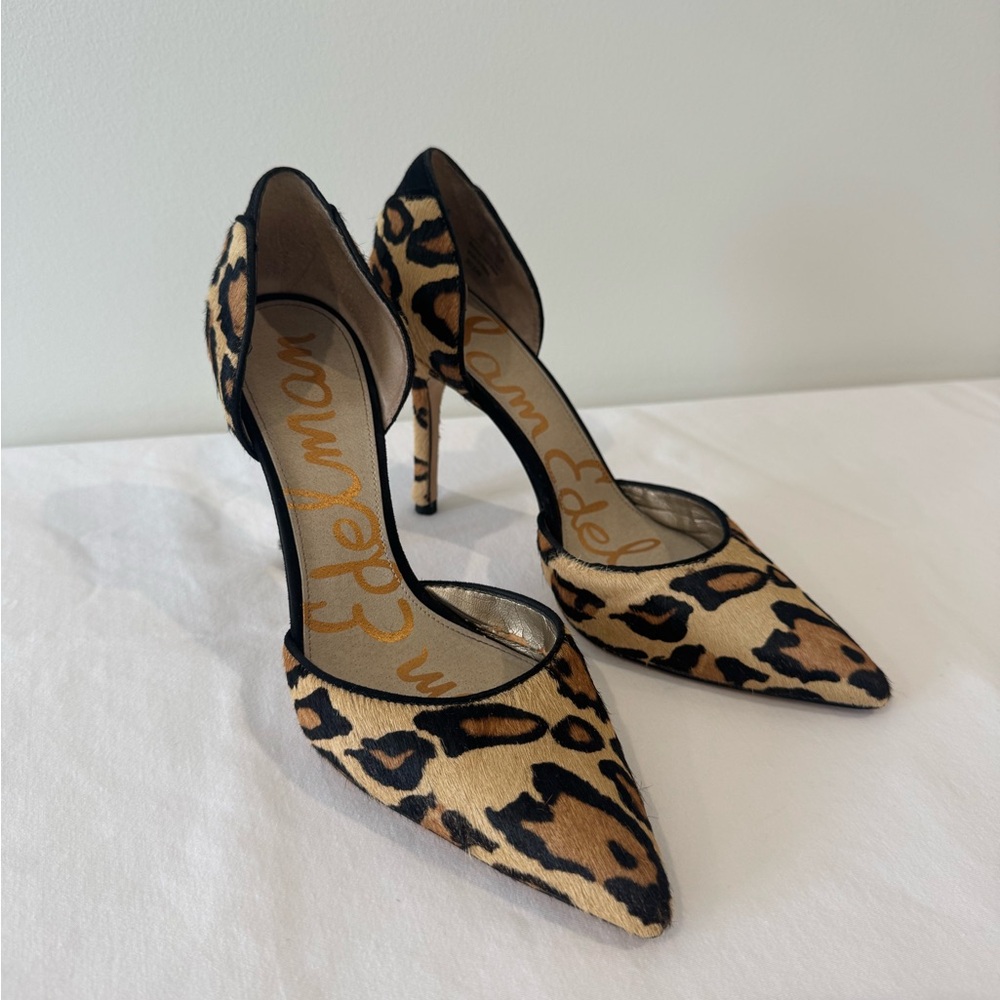 Sam Edelman “Delilah” Leopard Print Heels